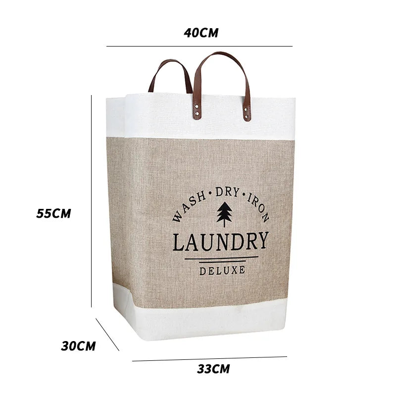 Large Capacity Laundry Basket Dirty Clothes Basket Fabric Laundry Basket Folding Storage Basket Household Storage Box Portable