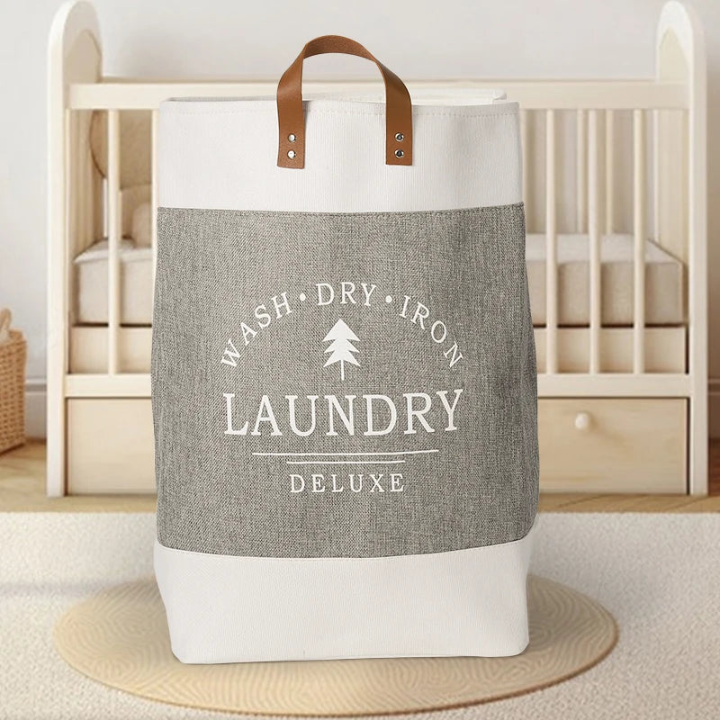 Large Capacity Laundry Basket Dirty Clothes Basket Fabric Laundry Basket Folding Storage Basket Household Storage Box Portable